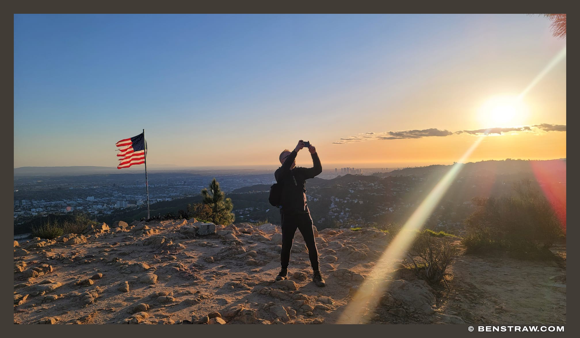 Photo of landscape, sunset and summit in Los Angeles, California