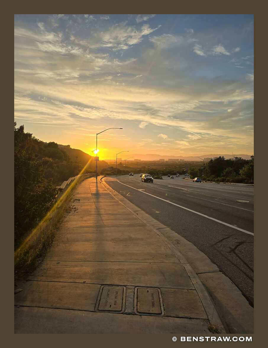 Photo of sunset in Los Angeles, California