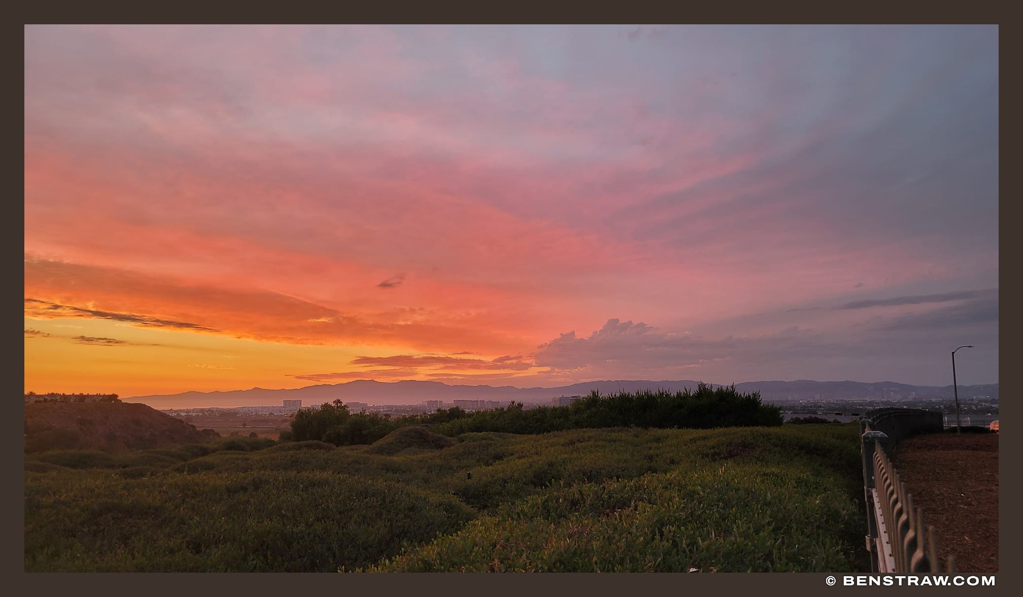 Photo of landscape and sunset in Los Angeles, California