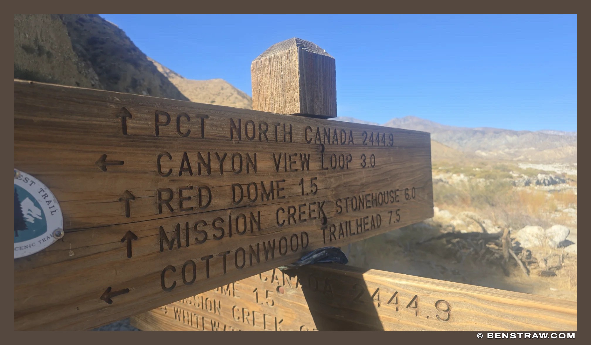 Photo of landscape in Whitewater Preserve, Pacific Crest Trail, Mojave Desert, California