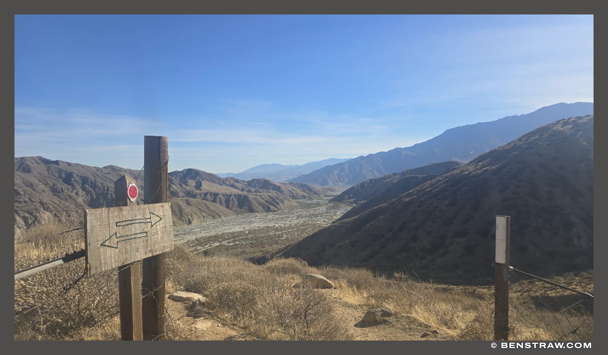 Photo of landscape in Whitewater Preserve, Pacific Crest Trail, Mojave Desert, California