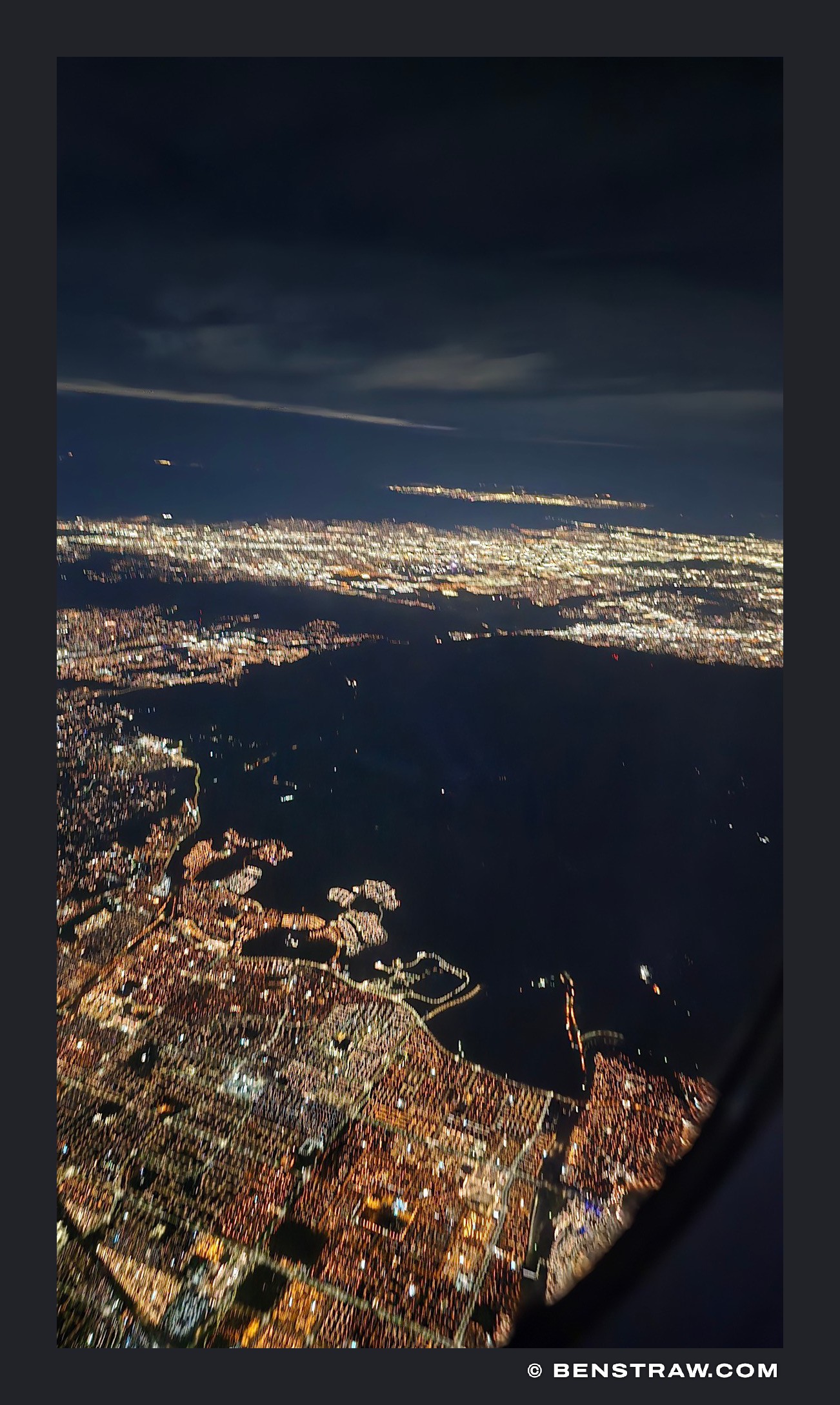 Long Beach by Night, from Altitude