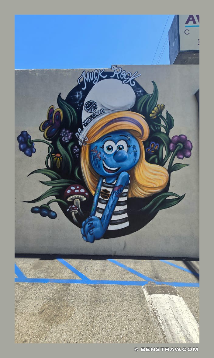 Smurfette Mural in Marina del Rey