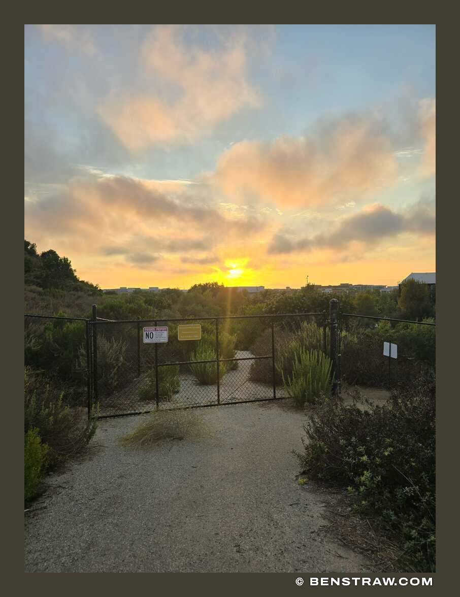 Sunset at the Closed Gate