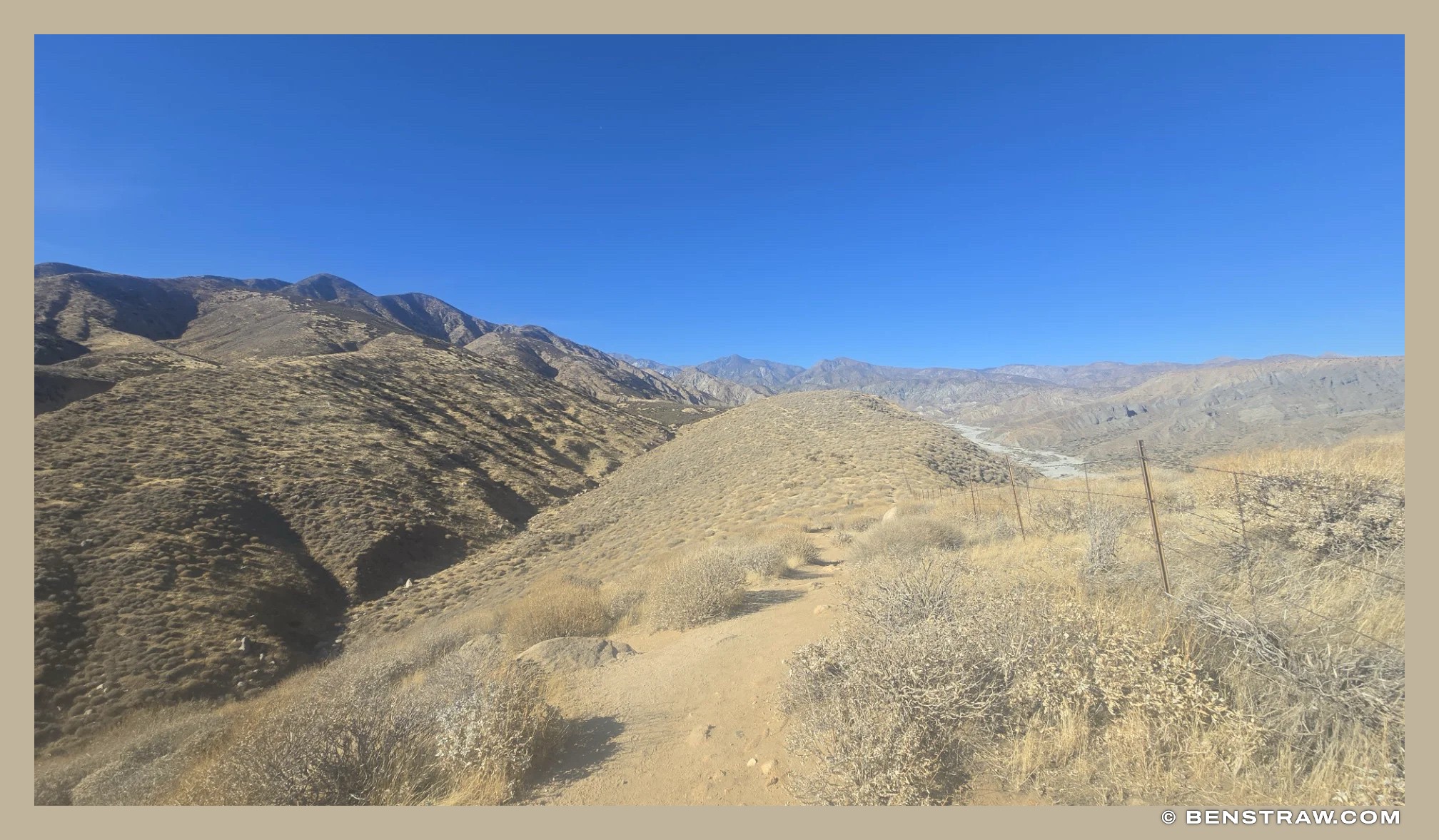 Trail above Whitewater Preserve